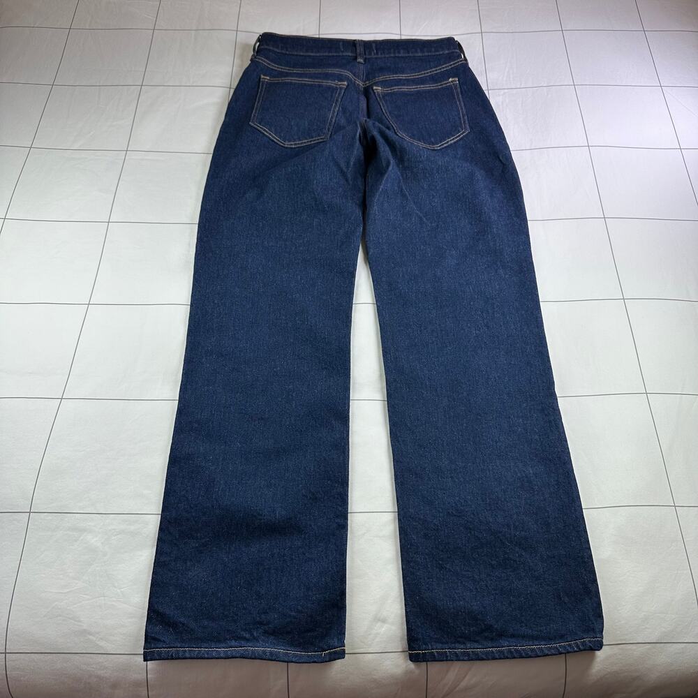 Abercrombie Jeans Womens 26 Blue Low Rise Baggy Dark Wash Cotton 5 Pocket 90s - Picture 3 of 12